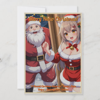 Cartão De Festividades Santa & Neko Helper (Não para Download)