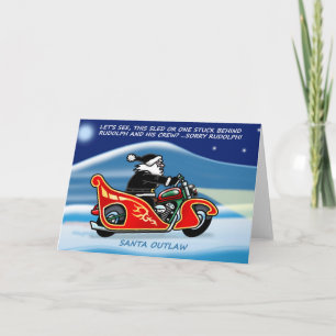 Cartão De Festividades Santa Outlaw© Christmas Card