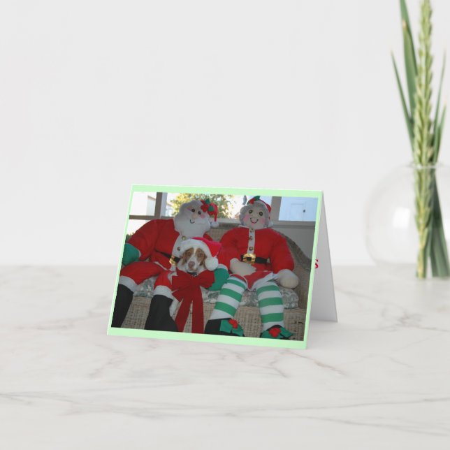 CARTÃO DE FESTIVIDADES SANTA PAWS (Frente)