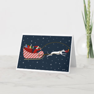 Cartão De Festividades Santa Paws and Roo-dy