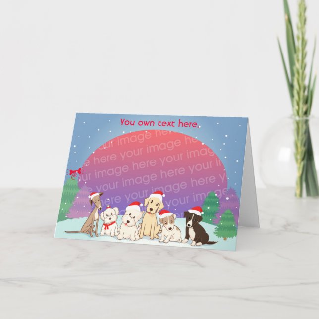 Cartão De Festividades Santa Paws Greeting Card (Frente)