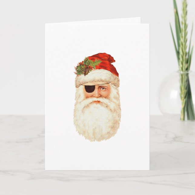 Cartão De Festividades Santa Pirate Card (Frente)