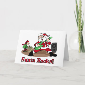 Cartão De Festividades Santa Rocks card