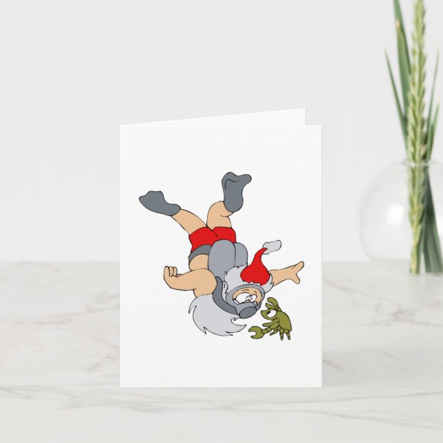 Cartão De Festividades Santa scuba diving (Frente)