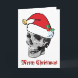 Cartão De Festividades Santa Skull Merry Christmas Card<br><div class="desc">Santa Skull design by randomrants - Merry Christmas and a Happy New Year</div>