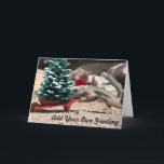 Cartão De Festividades Santa Squirrel Elf Christmas Card<br><div class="desc">A Harris's antelope squirrel works as Santa's helper,  making sure there are plenty of Christmas trees delivered to the desert. Photographed in the Sonoran Desert of Tucson Arizona. Fully customizable and ready for the squirrel lover or desert dweller on your list.</div>