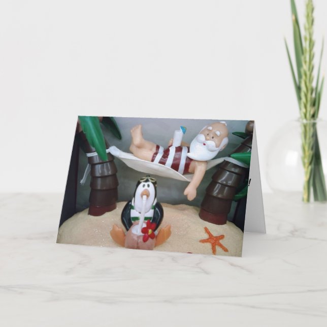 CARTÃO DE FESTIVIDADES SANTA TAKES A BREAK (Frente)