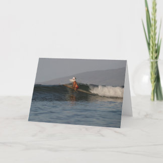 Cartão De Festividades Santa takes to the waves in Maui