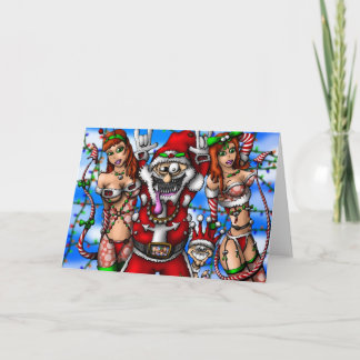 Cartão De Festividades Santa Time Card