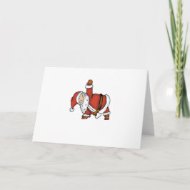 Cartão De Festividades Santa Yoga - Christmas Design with a Yoga Santa