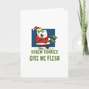 Cartão De Festividades Santa Zombie Cookies
