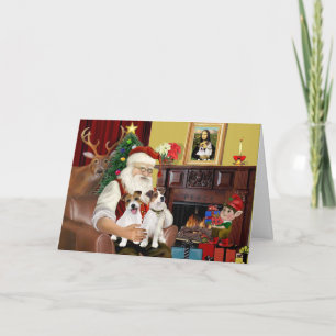 Cartão De Festividades Santa's 2 Jack Russell's