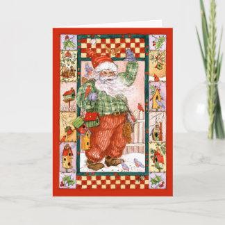 CARTÃO DE FESTIVIDADES SANTA'S BIRDHOUSES