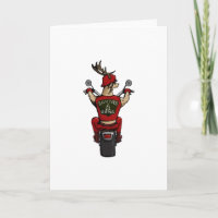 Santa's deer riding a bike