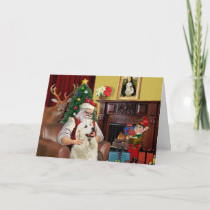 Cartão De Festividades Santa's GreatPyrenees