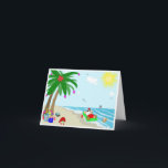 Cartão De Festividades Santa's Hawaiian Christmas Note Cards<br><div class="desc">This year Santa's totally relaxing - Hawaiian style,  before getting ready for the big day.  He's chillin' on a raft as his helper Elf places some special gifts for him.  Oh what a beautiful day... </div>