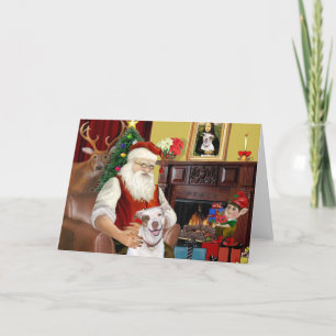 Cartão De Festividades Santa's Pit Bull #2