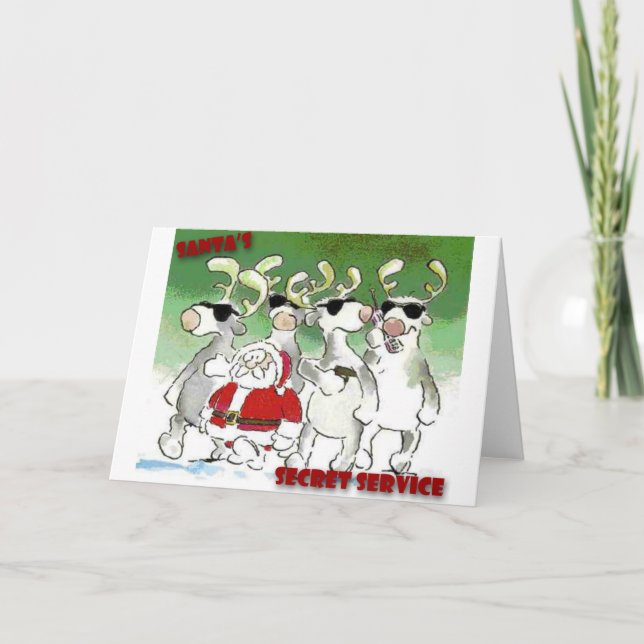 Cartão De Festividades Santa's Secret Service (Frente)