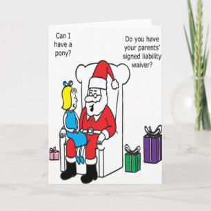 Cartão De Festividades Santa's Signed Waiver