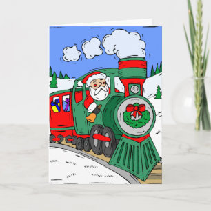 Cartão De Festividades Santa's Train