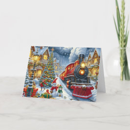 Cartão De Festividades Santa's Village Christmas Train