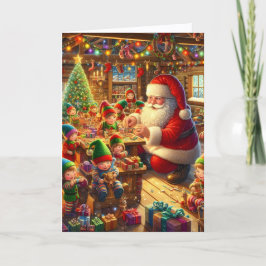Cartão De Festividades Santa's Workshop Christmas