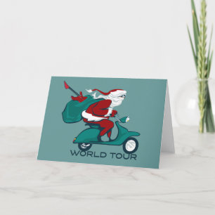 Cartão De Festividades Santa's World Tour Scooter