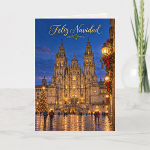 Cartão De Festividades Santiago Catedral Feliz Navidad