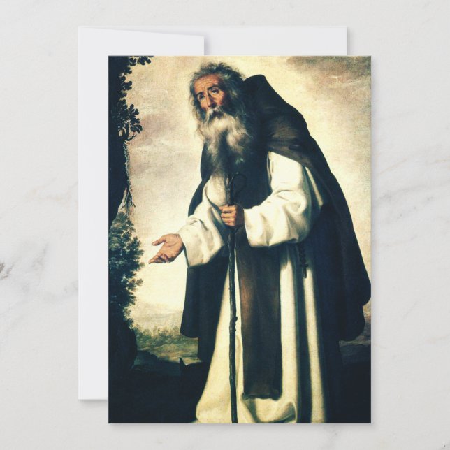 Cartão De Festividades Santo Anthony o Anchorito (Frente)