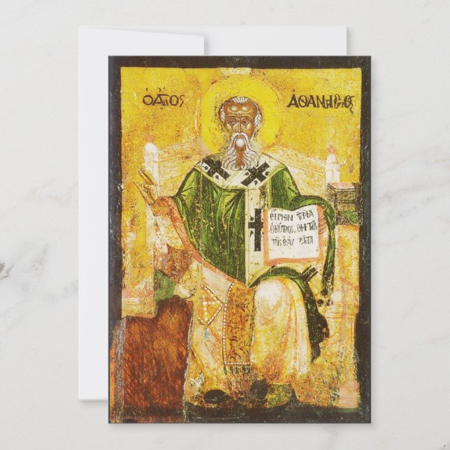 Cartão De Festividades Santo Athanasius de Alexandria (Frente)