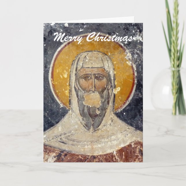 Cartão De Festividades santo de natal (Frente)