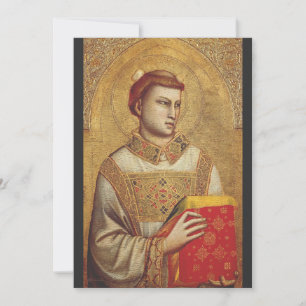 Cartão De Festividades Santo Estêvão por Giotto Reprodução de Arte Fina