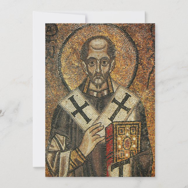 Cartão De Festividades Santo John Chrysostom arcebispo de Constantinopla (Frente)