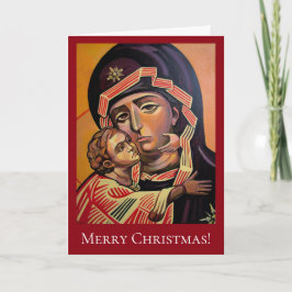 Cartão De Festividades Santo Mary Teotokos