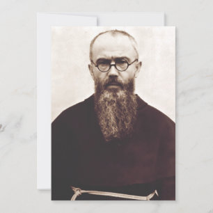 Cartão De Festividades Santo Maximilian Kolbe padre católico polonês
