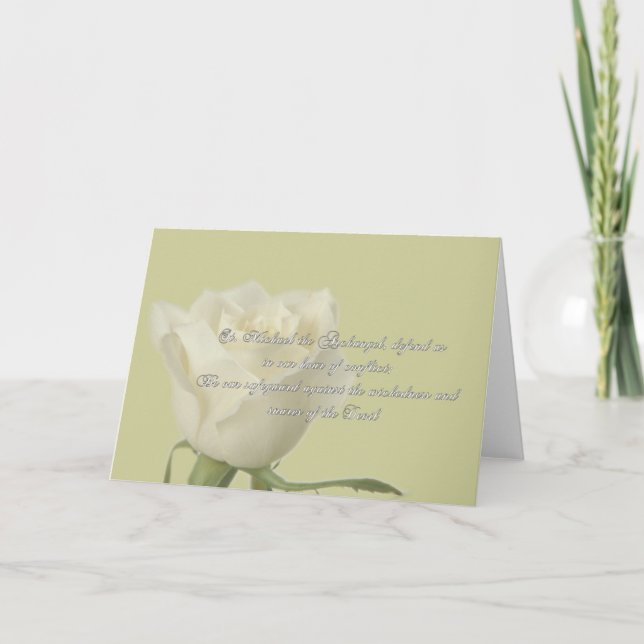 Cartão De Festividades Santo Michael Prayer (Frente)