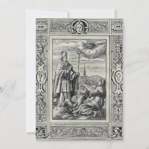 Cartão De Festividades Santo Valentim Bispo de Terni