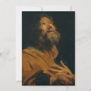 Cartão De Festividades São Pedro por Antoon van Dyck