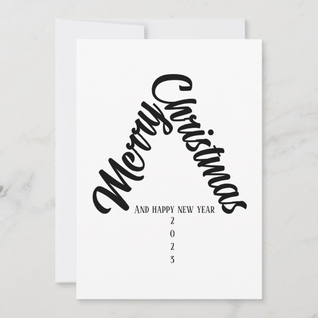 Cartão De Festividades sapin de noël avec des mots (Frente)