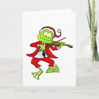 Cartão De Festividades Sapo de Natal