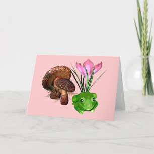 Cartão De Festividades Sapo e ferramenta