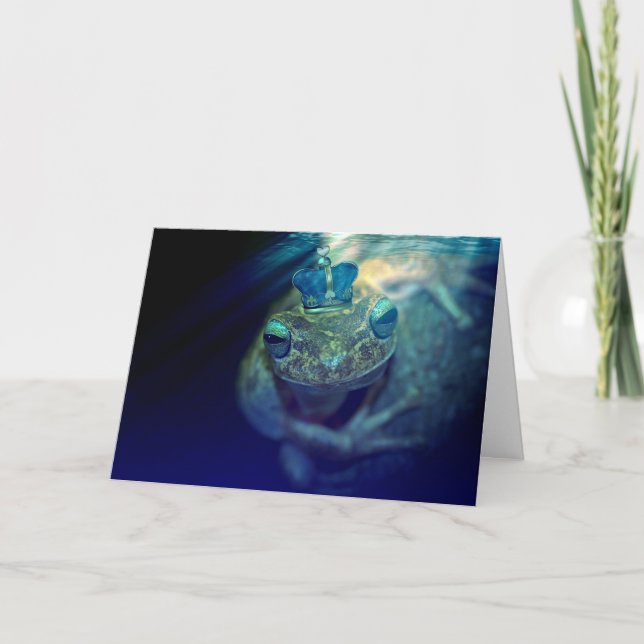 Cartão De Festividades Sapo Prince (Frente)