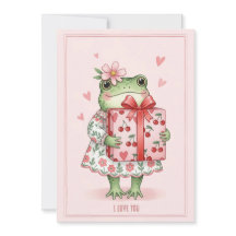 Sapo Verde Fofo com Vestido Floral