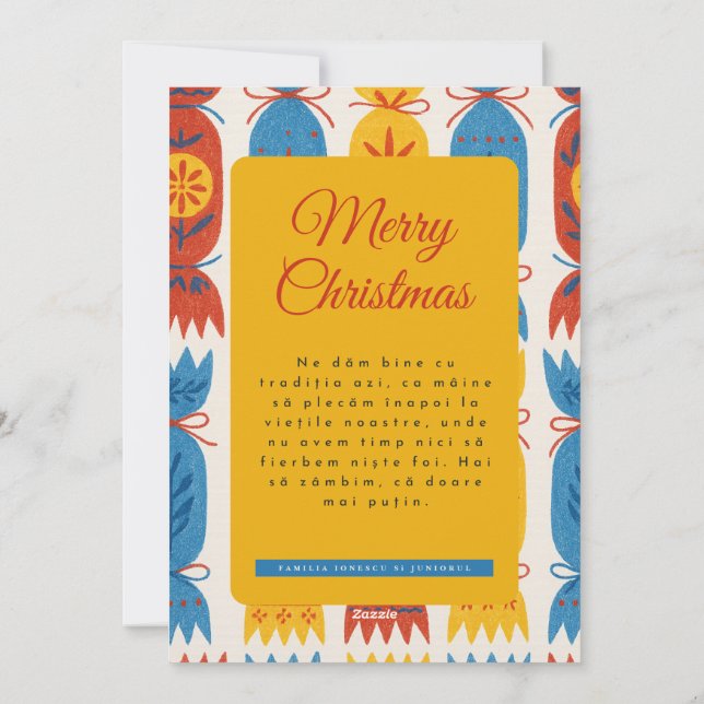 Cartão De Festividades Sarmale and Chill elves Christmas Card  (Verso)