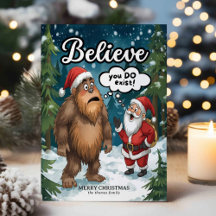 Sasquatch Encontra o Papai Noel Acredite no Natal