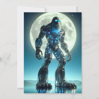 Cartão De Festividades Sasquatch Robot