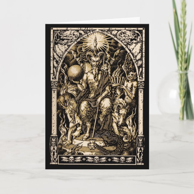 Cartão De Festividades Satan Enthroned Winter Solstice Greeting Card (Frente)