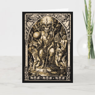 Cartão De Festividades Satan Enthroned Winter Solstice Greeting Card