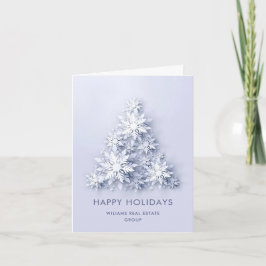 Cartão De Festividades Saudação Corporativa de Natal com Flocos de Neve M