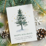 Cartão De Festividades Saudação Corporativa de Natal da Árvore Elegante<br><div class="desc">Mínimo Elegante Pine Árvore Natal Saudando Cartão de Férias Corporativo. Surpreenda e traga alegria aos próximos e torne a celebração inesquecível. Para mais personalização,  clique no link "personalizar mais" e use nossa ferramenta design para modificar esse modelo.</div>